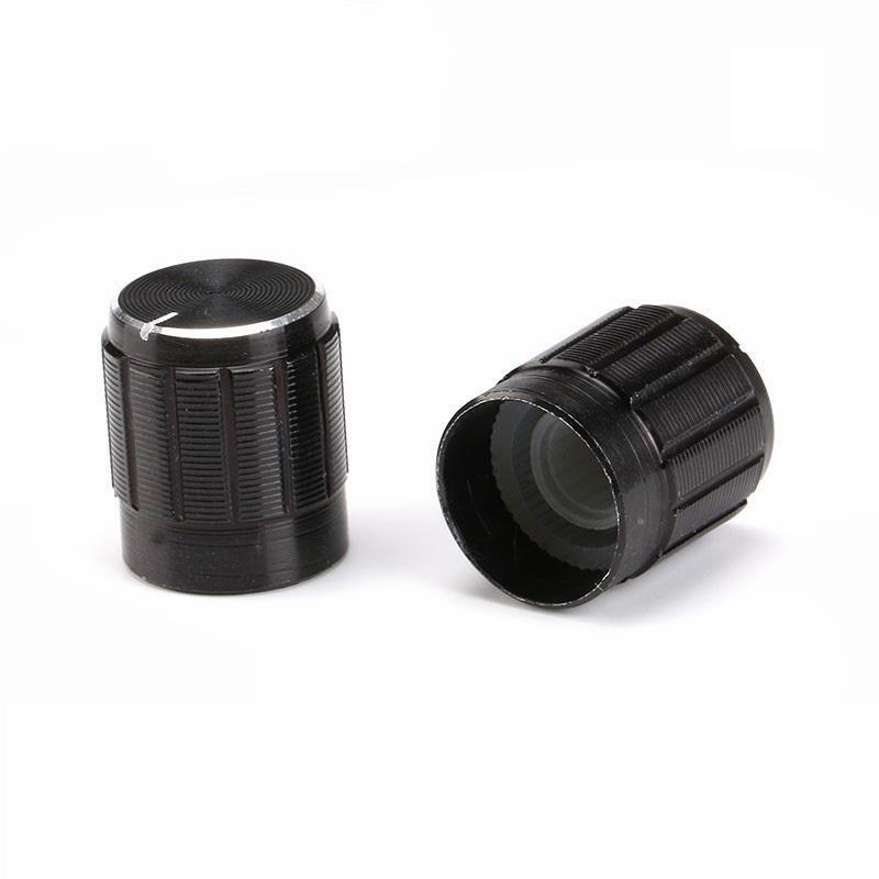 Black Oxidation Aluminum Alloy Potentiometer Knob [2pcs Pack]