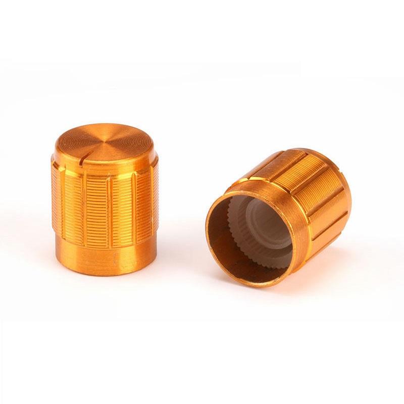 Golden Aluminum Alloy Potentiometer Knob [2pcs Pack]