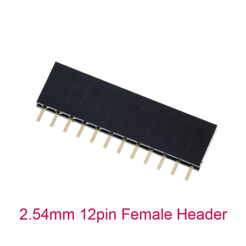 1X12Pin 2.54mm Female Pin Header [10pcs Pack]