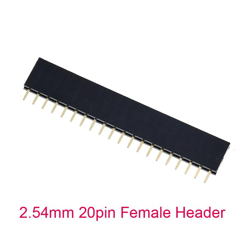 1X20Pin 2.54mm Female Pin Header [10pcs Pack]