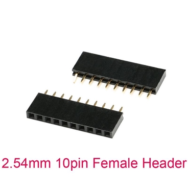 1X10Pin 2.54mm Female Pin Header [10pcs Pack]