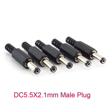 DC5.5X2.1mm Power Female and Male Plug for DIY [5sets Pack]