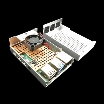 Raspberry Pi 4 Case, Ultra-Thin Aluminum with Fan Large Heatsink