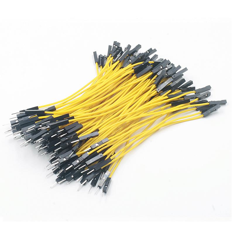 10cm Male To Female Yellow Dupont Jumper [100pcs Pack]