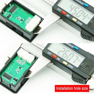 DC4-30V Digital DC Single Voltmeter and Thermometer Temperature Sensor