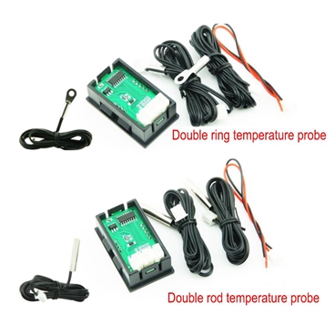 DC4-30V Digital DC Single Voltmeter and Thermometer Temperature Sensor