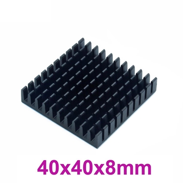 40X40X8mm black oxidation Heatsink with adhesive tape