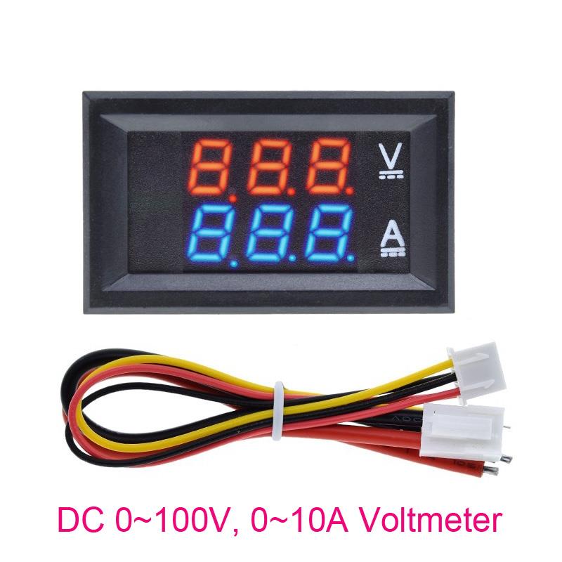 DC0~100V 10A voltage current meter with 0.28