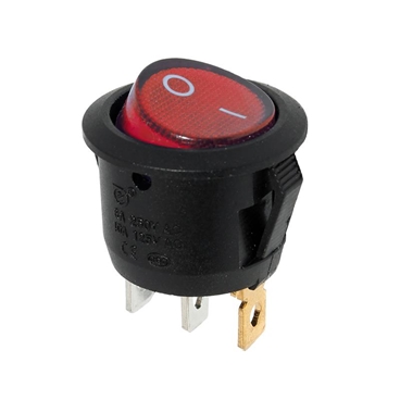 23mm Dia 3PIN SPST ON-OFF Round Rocker Switch