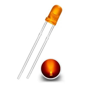 3mm LED Diode Orange Diffused Light