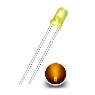 3mm LED Diode Yellow Diffused Light